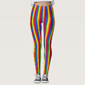 Gay Pride Rainbow Stripes Leggings (Voorkant)