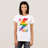 GAY PRIDE RAINBOW THUNDERBOLT T-SHIRT (Voorkant volledig)