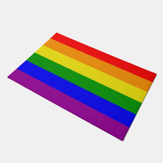 Gay Pride Rainbow-vlag Deurmat (Schuin)