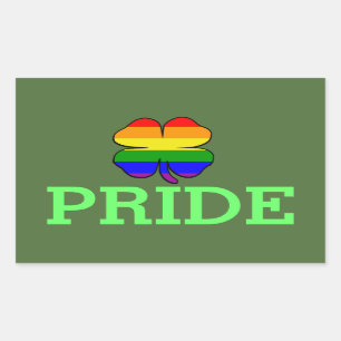 Gay Pride Rainbow vlag Shamrock Rechthoekige Sticker