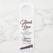 Gay Pride Rainbow Wedding Bottle Hanger Label (Voorkant)