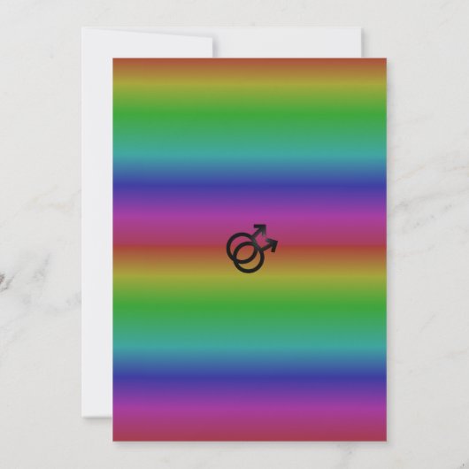 Gay pride Rainbow Wedding Invitations (Dos)