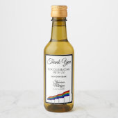 Gay Pride Rainbow Wedding Mini Wine Bottle Label Wijn Etiket (Voorkant)