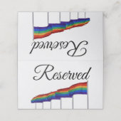 Gay Pride Rainbow Wedding Reserved Place Card (Buitenkant ongevouwen)