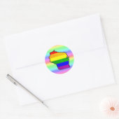 Gay Pride Rainbow Wisconsin Stickers (Envelop)
