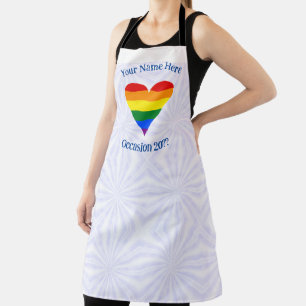 Gay Pride Regenboogvlag Hart Funky Persoonlijk Schort