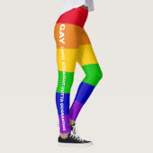 Gay pride regenboogvlag parafrase leggings (Rechts)