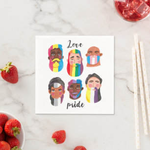 Gay Pride regenboogvlaggen vlaggen van mannen Servet