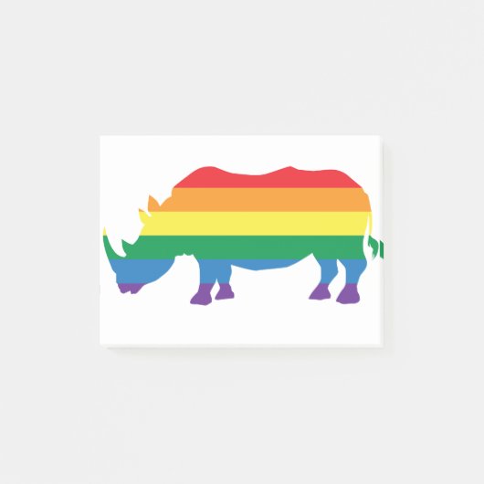 Gay-Pride-Rhino Post-it® Notes (Voorkant)