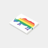 Gay-Pride-Rhino Post-it® Notes (Schuin)