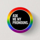 Gay Pride Ronde Button 3,2 Cm (Voorkant)
