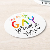 Gay Pride Ronde Kartonnen Onderzetter (Gebogen)