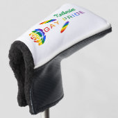 Gay Pride Roos Rainbow Flag gepersonaliseerd Golfheadcover (3/4 voorkant)