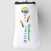 Gay Pride Roos Rainbow Flag gepersonaliseerd Golfheadcover (Draai 90)