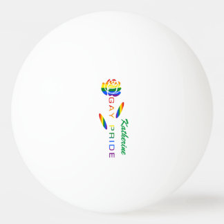 Gay Pride Roos Rainbow Flag gepersonaliseerd Pingpongballen
