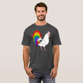 Gay Pride Rooster T-shirt (Voorkant volledig)