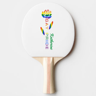 Gay Pride Roze Regenboog Vlag Gepersonaliseerde Na Tafeltennisbatje