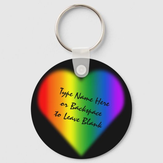 Gay Pride Sleutelhanger Rainbow Love Sleutelhanger (Voorkant)