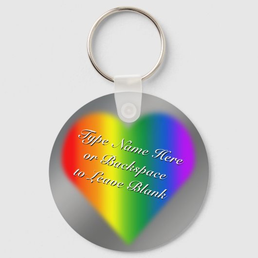 Gay Pride Sleutelhanger Rainbow Love Sleutelhanger (Voorkant)