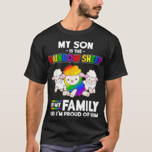 Gay Pride Son Mam Pap LGBTQ Maand Mijn zoon is Rai T-shirt
