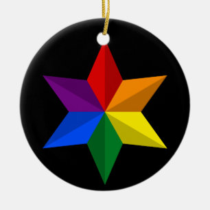 Gay Pride Star Keramisch Ornament