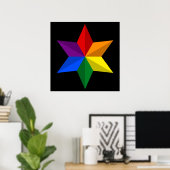 Gay Pride Star Poster (Thuiskantoor)