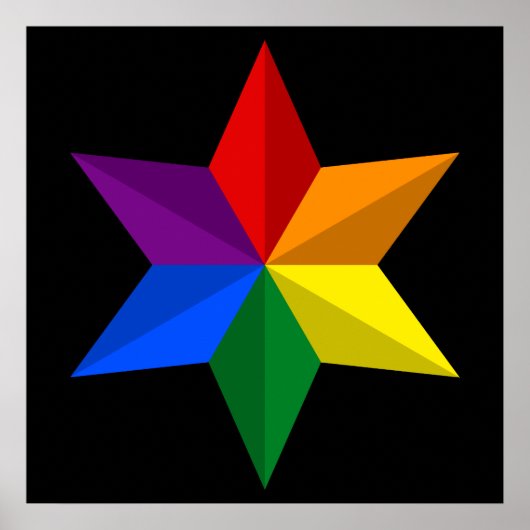 Gay Pride Star Poster (Voorkant)