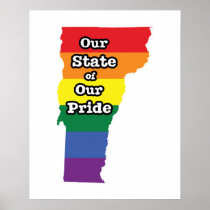 Gay Pride State Vermont Poster