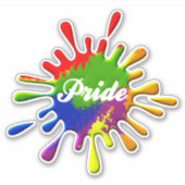 Gay Pride Sticker (Voorkant)