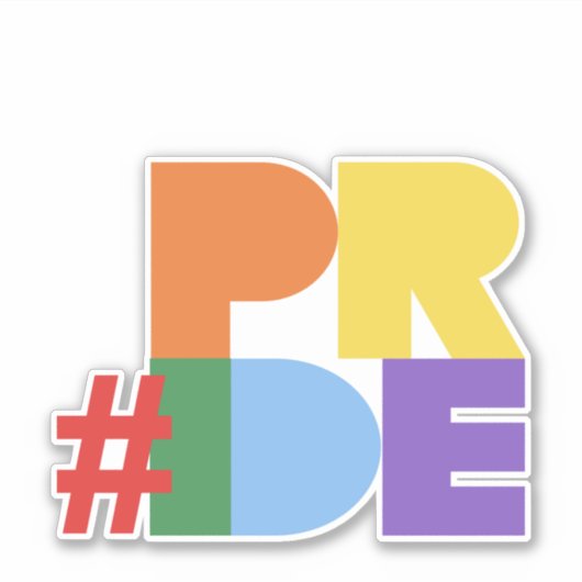 Gay pride | Sticker #PRIDE (Devant)