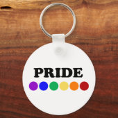 Gay Pride Stippen LGBT Rainbow Sleutelhanger (Voorkant)