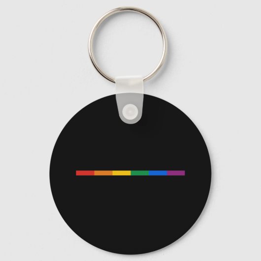 Gay Pride Stripe Sleutelhanger (Voorkant)