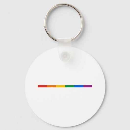 Gay Pride Stripe Sleutelhanger (Voorkant)