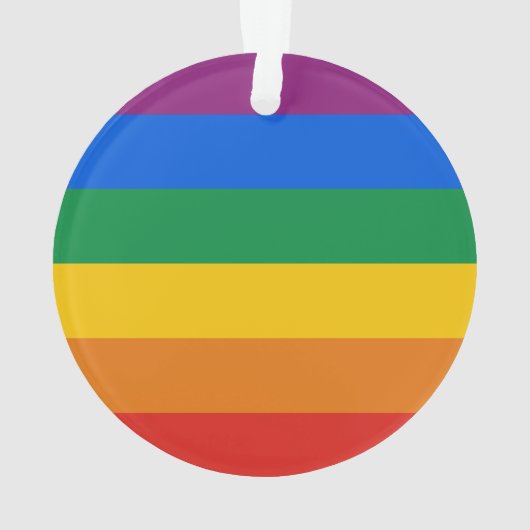 GAY PRIDE STRIPES DESIGN - 2014 PRIDE.png Ornament (achterkant)