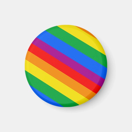 Gay Pride Stripes Magneet (Voorkant)