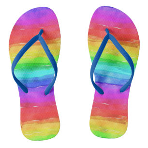 Gay Pride Support Rainbow Waterverf LGBTQ Teenslippers