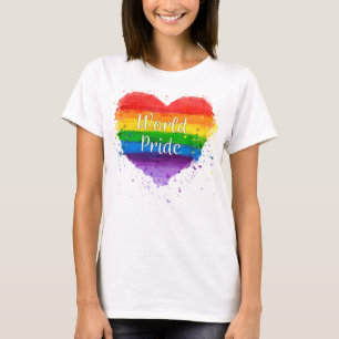 Gay pride, T-shirt d'arc-en-ciel de fierté du