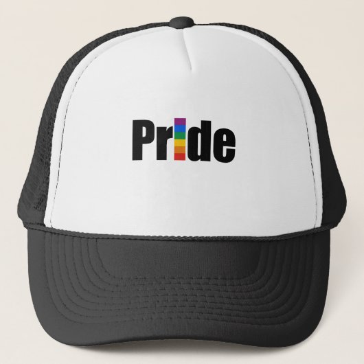Gay Pride T-shirt Trucker Pet (Voorkant)