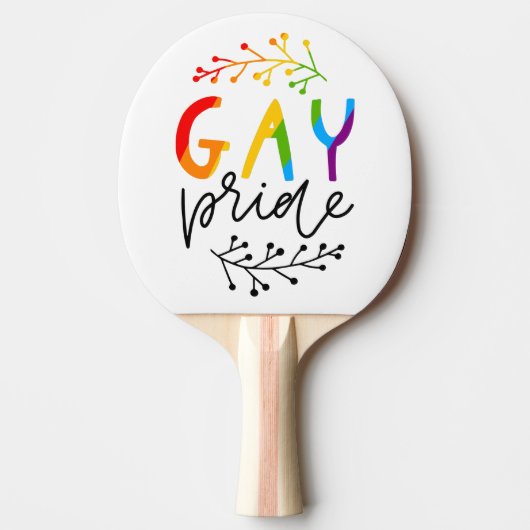 Gay Pride Tafeltennisbatje (Voorkant)
