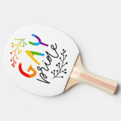 Gay Pride Tafeltennisbatje (Zijkant)