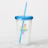 Gay Pride | Texas Rainbow Acryl Drinkbeker (Achterkant)