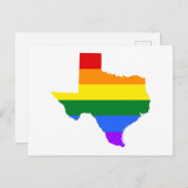 Gay Pride | Texas Rainbow Briefkaart (Voorkant / Achterkant)