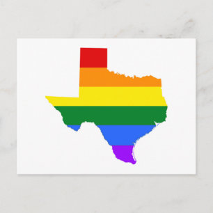Gay Pride   Texas Rainbow Briefkaart