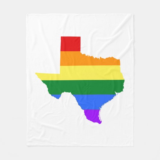 Gay Pride | Texas Rainbow Fleece Deken (Voorkant)