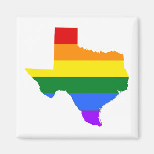Gay Pride Texas Rainbow Magneet