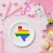 Gay Pride | Texas Rainbow Papieren Bordje (Feest)