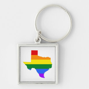 Gay Pride   Texas Rainbow Sleutelhanger