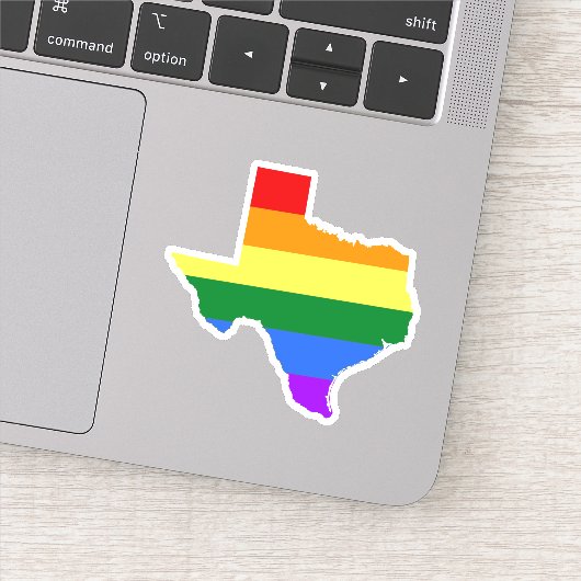 Gay Pride | Texas Rainbow Sticker (Detail)