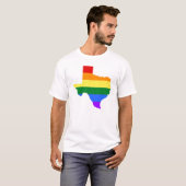 Gay Pride | Texas Rainbow T-shirt (Voorkant volledig)