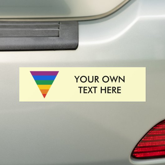 Gay Pride Triangle Bumpersticker (Op auto)